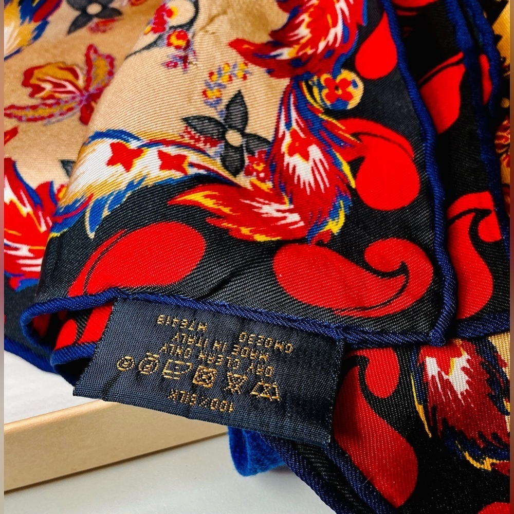 Auth Louis Vuitton Silk Scarf Bundle– Floral Monogram Print (Style 00-0195-682) - Picture 6 of 15